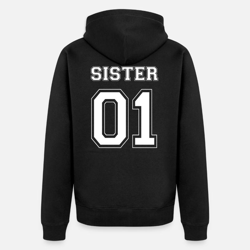 SISTER 01 - WHITE EDITION - Veste à capuche bio Premium Unisexe - noir