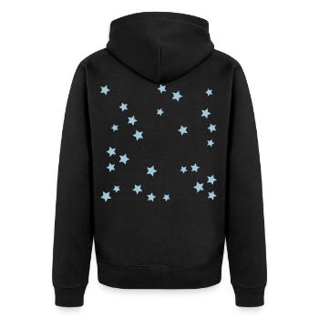 Étoiles - personnalisable et la couleur modifiable - Veste à capuche bio Premium Unisexe - noir - Dos - Nico (187cm)