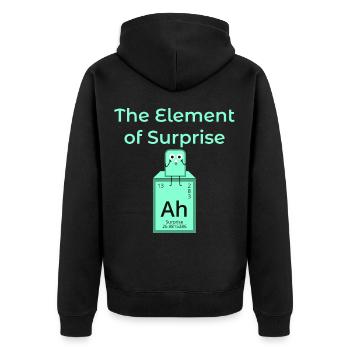 Element Surprise Ah Surprise disant icône - Veste à capuche bio Premium Unisexe - noir - Dos - Nico (187cm)