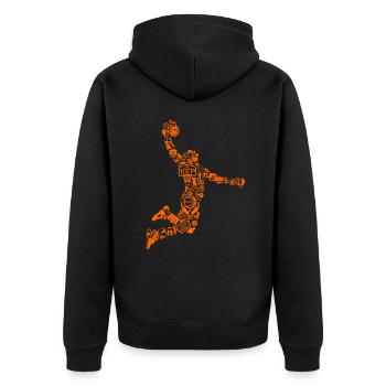 Joueur de basket - Veste à capuche bio Premium Unisexe - noir - Dos - Nico (187cm)