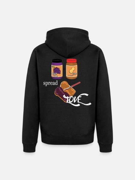 Love spread like jam ... love spreading - Unisex Premium Organic Zip Hoodie - black
