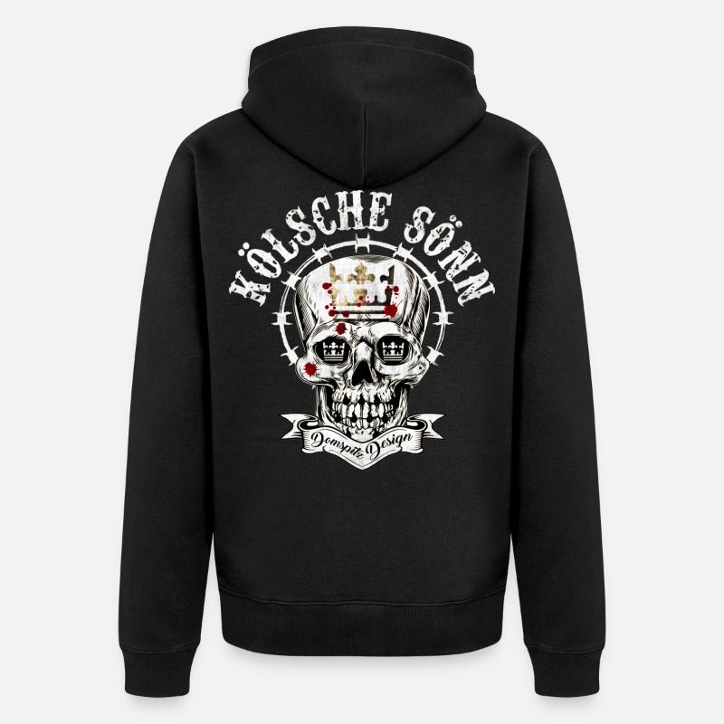 Kölsche Sönn - Unisex Premium Bio Zip Hoodie - Schwarz