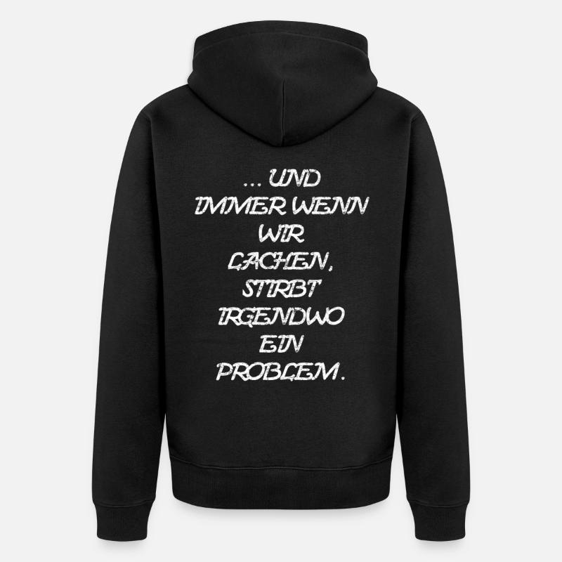 ... et quand on rigole - Veste à capuche bio Premium Unisexe - noir