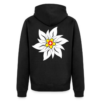 Edelweiss - Veste à capuche bio Premium Unisexe - noir - Dos - Nico (187cm)
