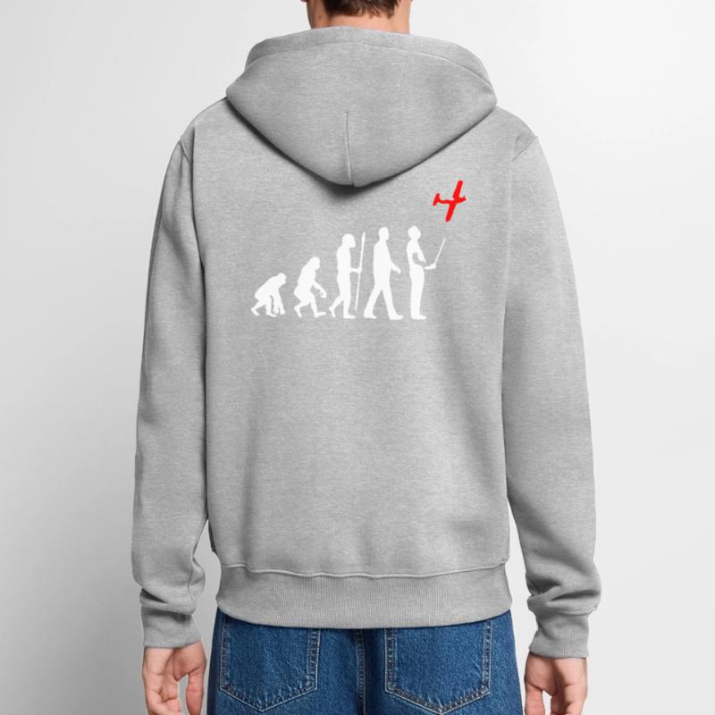 Model Flight Evolution Unisex Premium Organic Zip Hoodie