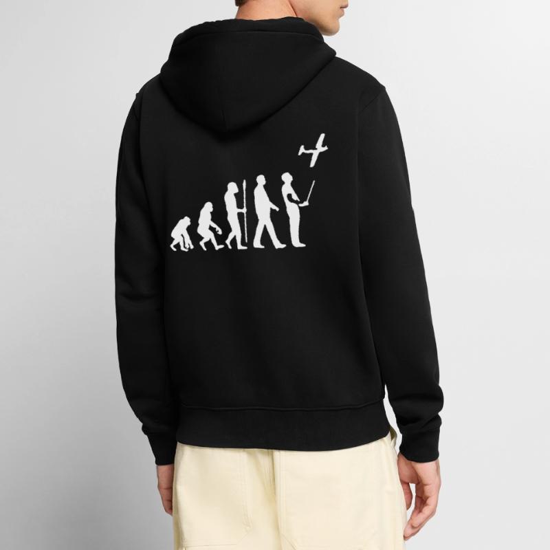 Model Flight Evolution Unisex Premium Organic Zip Hoodie