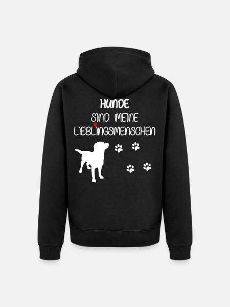 Sweet dogs saying - Unisex Premium Organic Zip Hoodie - black