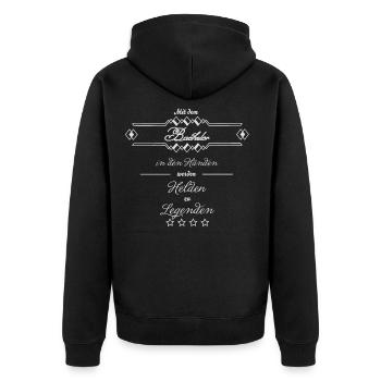 Bachelor Degree Degree Student Uni University - Unisex Premium Organic Zip Hoodie - black - Back - Nico (187cm)