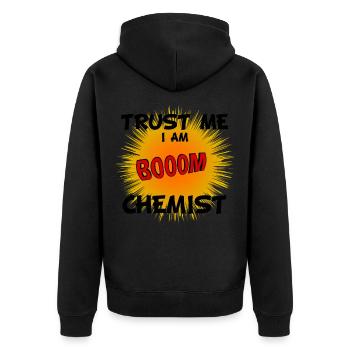 Fais-moi confiance Je suis chimiste de labo cadeau plaisir - Veste à capuche bio Premium Unisexe - noir - Dos - Nico (187cm)