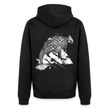 Ankylosaurus Dinosaure Dinolieb Reptile Primeval - Veste à capuche bio Premium Unisexe - noir - Dos - Nico (187cm)