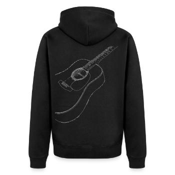 Contour de guitare - T-shirt - Veste à capuche bio Premium Unisexe - noir - Dos - Nico (187cm)