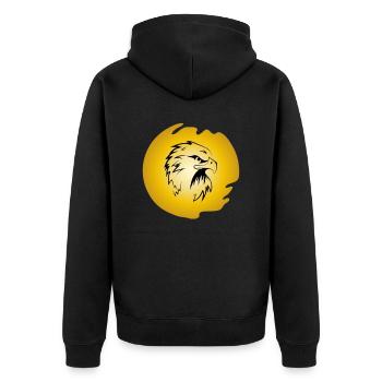 Eagle Golden Eagle Osprey White-tailed Eagle Bird of Prey - Unisex Premium Organic Zip Hoodie - black - Back - Nico (187cm)