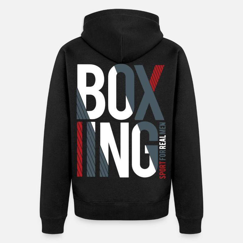 Boxen - Unisex Premium Bio Zip Hoodie - Schwarz