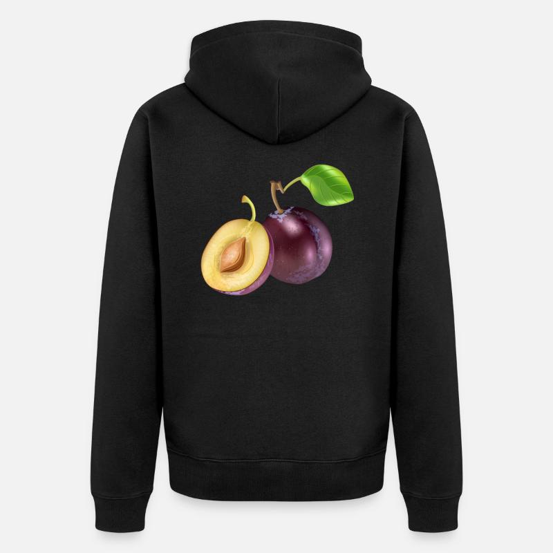 Prune prune image cadeau idée - Veste à capuche bio Premium Unisexe - noir