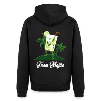 Mojito Funny Team Cocktail de boissons drôle - Veste à capuche bio Premium Unisexe - noir - Dos - Nico (187cm)