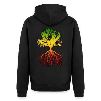 reggae afrique - Veste à capuche bio Premium Unisexe - noir - Dos - Nico (187cm)