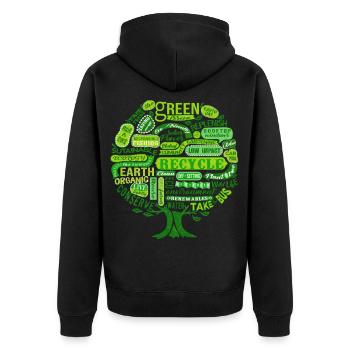 Arbre de nature - Arbre durable Eco Vegan - Veste à capuche bio Premium Unisexe - noir - Dos - Nico (187cm)