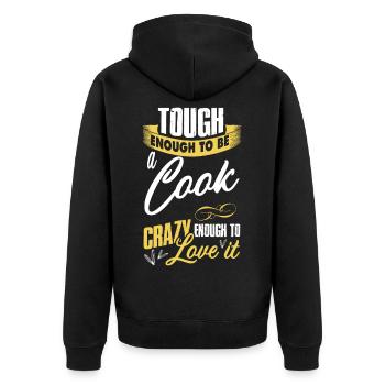 Suffisamment dur pour être cadeau chef chef - Veste à capuche bio Premium Unisexe - noir - Dos - Nico (187cm)