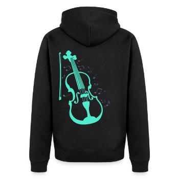 violon - Veste à capuche bio Premium Unisexe - noir - Dos - Nico (187cm)