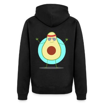 Métal de saine alimentation Cool Delicious Avocat - Veste à capuche bio Premium Unisexe - noir - Dos - Nico (187cm)