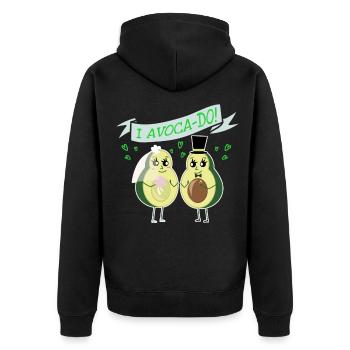 Mariage d'avocat se marier Funny Food - Veste à capuche bio Premium Unisexe - noir - Dos - Nico (187cm)