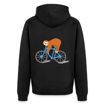 Paresseux Lazy Bike Driving Lazy Sleeping - Veste à capuche bio Premium Unisexe - noir - Dos - Nico (187cm)