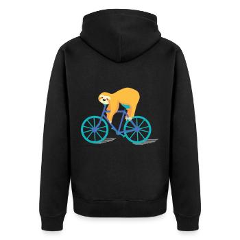 Paresseux Lazy Bike Driving Lazy Sleeping - Veste à capuche bio Premium Unisexe - noir - Dos - Nico (187cm)