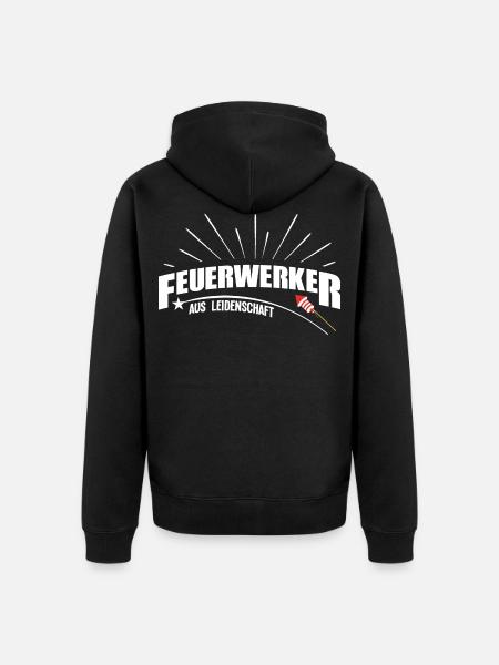 feuerwerker aus leidenschaft 02 shirt pyro - Unisex Premium Bio Zip Hoodie - Schwarz