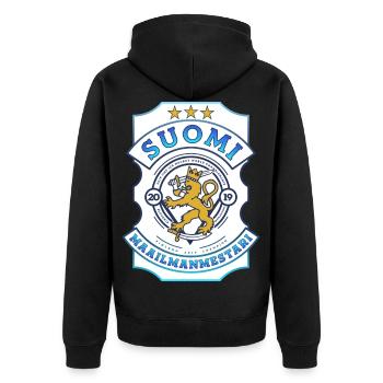 La Finlande est le metari mondial 2019 - Veste à capuche bio Premium Unisexe - noir - Dos - Nico (187cm)