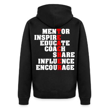 Professeur professeur enseignant professeur drôle - Veste à capuche bio Premium Unisexe - noir - Dos - Nico (187cm)