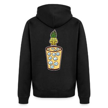 Cocktail Pina Colada Ananas Diving Verre Plongée - Veste à capuche bio Premium Unisexe - noir - Dos - Nico (187cm)