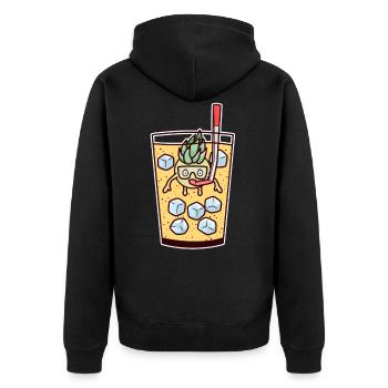 Cocktail Pina Colada Ananas Diving Verre Plongée - Veste à capuche bio Premium Unisexe - noir - Dos - Nico (187cm)