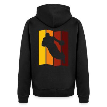 Basket-ball - Veste à capuche bio Premium Unisexe - noir - Dos - Nico (187cm)