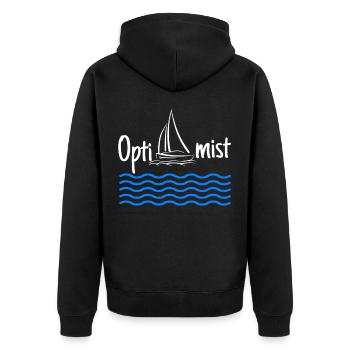 Segeln | Geschenk Segler | Geschenk Segeln lustig - Unisex Premium Bio Zip Hoodie - Schwarz - Hinten - Nico (187cm)