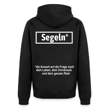 Sailing | Gift Sailor | Gift sailing funny - Unisex Premium Organic Zip Hoodie - black - Back - Nico (187cm)
