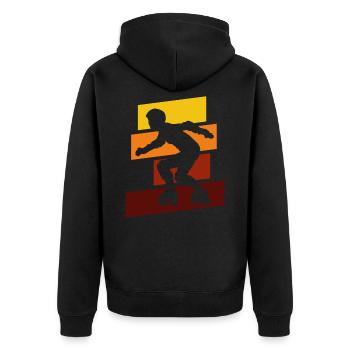 Roller Derby - Veste à capuche bio Premium Unisexe - noir - Dos - Nico (187cm)
