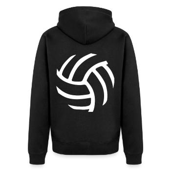 Volley-ball | Beach volley | Bal - Veste à capuche bio Premium Unisexe - noir - Dos - Nico (187cm)
