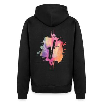 De la musique de soufflage | Musikverein | Cadeau musicien - Veste à capuche bio Premium Unisexe - noir - Dos - Nico (187cm)