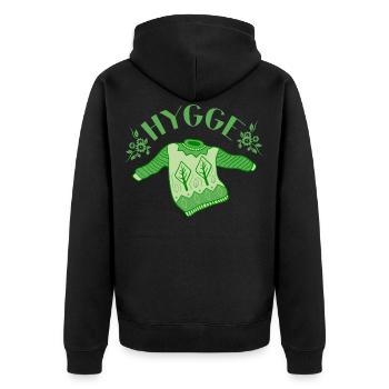 Hygge Shirt ● Hygge Chandail ● Cadeau - Veste à capuche bio Premium Unisexe - noir - Dos - Nico (187cm)