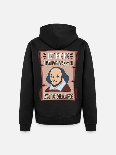 William Shakespeare - Unisex Premium Organic Zip Hoodie - black