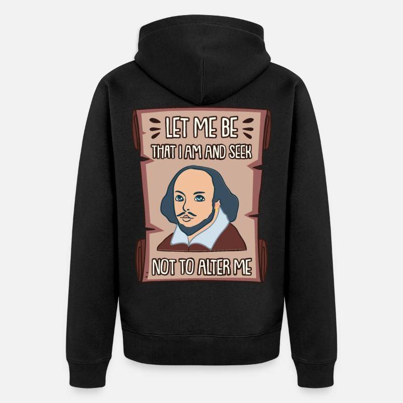 William Shakespeare - Veste à capuche bio Premium Unisexe - noir