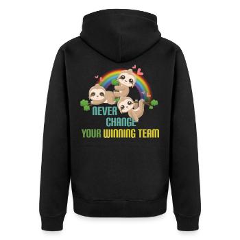 T-shirt paresseux - Veste à capuche bio Premium Unisexe - noir - Dos - Nico (187cm)