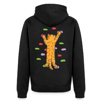 Cadeau d'escalade de chat d'escalade de chat d'escalade - Veste à capuche bio Premium Unisexe - noir - Dos - Nico (187cm)