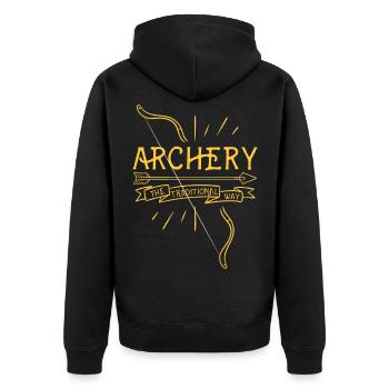 Sports à l’arc Tir à l’arc Archery - Veste à capuche bio Premium Unisexe - noir - Dos - Nico (187cm)