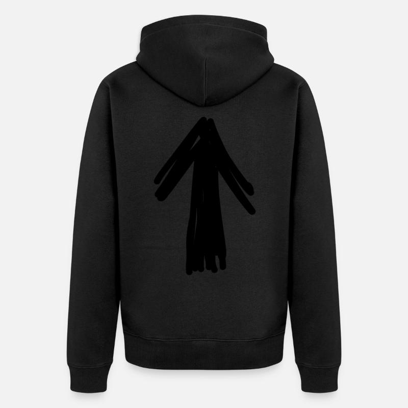 Flèche - Veste à capuche bio Premium Unisexe - noir