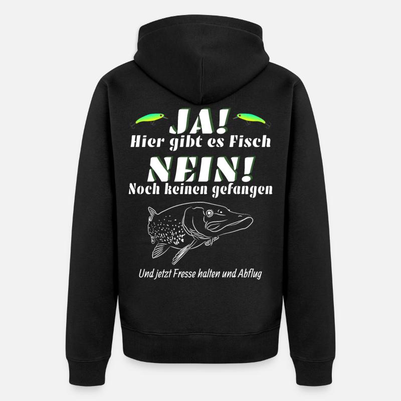 Angel Geschenk - Unisex Premium Bio Zip Hoodie - Schwarz