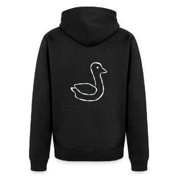 Animal canard - Veste à capuche bio Premium Unisexe - noir - Dos - Nico (187cm)