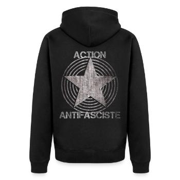 action antifasciste italie espagne - Veste à capuche bio Premium Unisexe - noir - Dos - Nico (187cm)