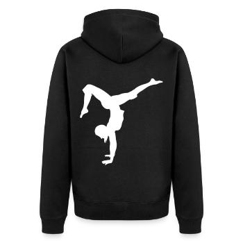 Danse de gymnastique - Veste à capuche bio Premium Unisexe - noir - Dos - Nico (187cm)