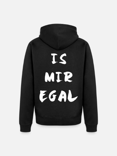 Is mir egal - Unisex Premium Bio Zip Hoodie - Schwarz